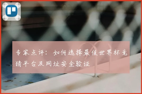 专家点评:如何选择最佳世界杯竞猜平台及网址安全验证
